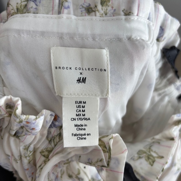 Brock Collection x H&M Lyocell Blend Dress Bow Tie Floral Small - Picture 2 of 9